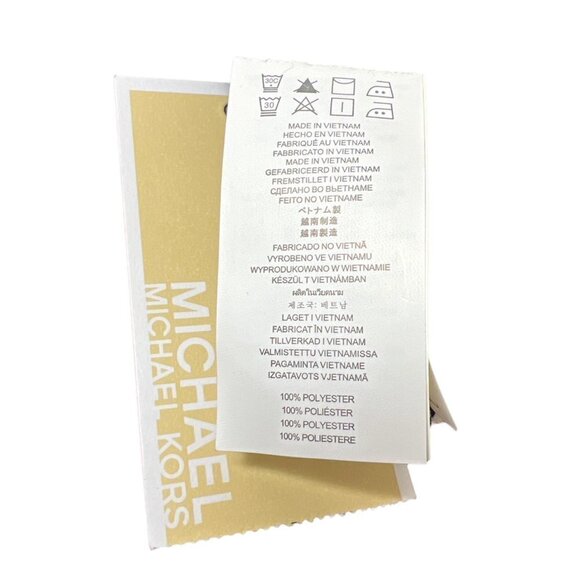 Michael Kors Womens Black Floral Long Bell Sleeve Peasant Blouse Sz M New - Picture 10 of 12